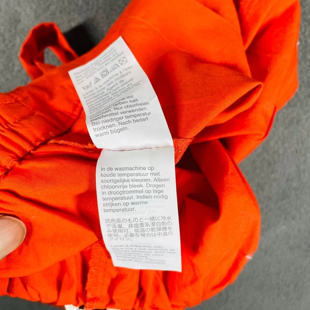 J.Crew Paperbag Waist Tie Shorts Size 0‎ Bright Orange High Rise Coastal Chic